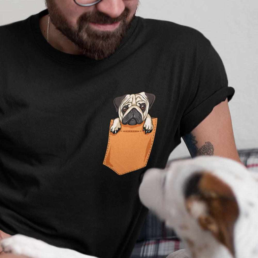 T-Shirt Pug Pocket