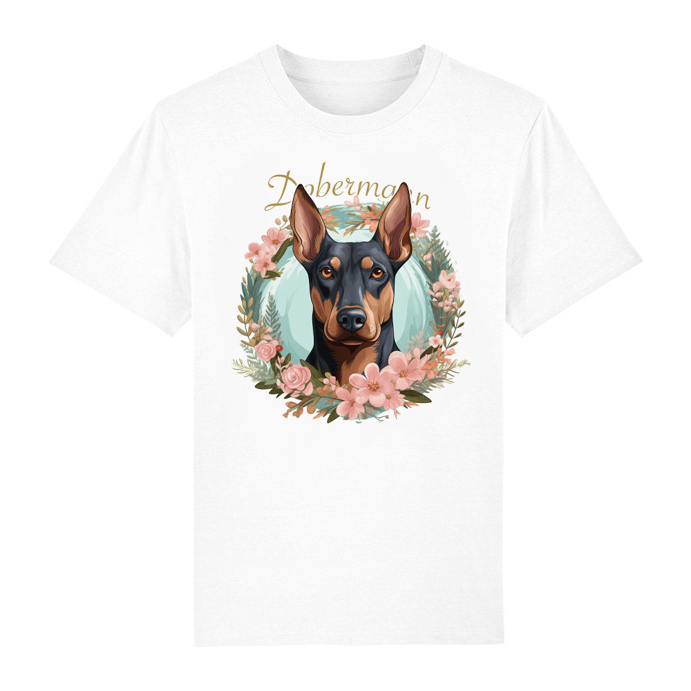 T-shirt Doberman white