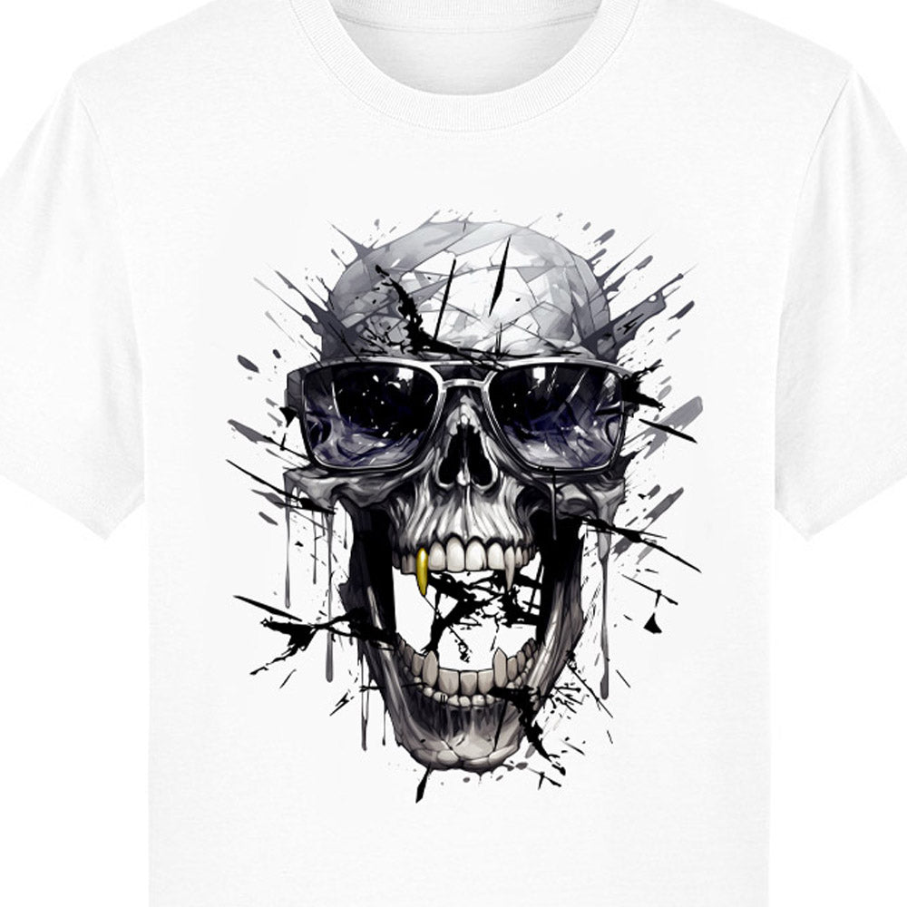 T-Shirt Night Skull weiß