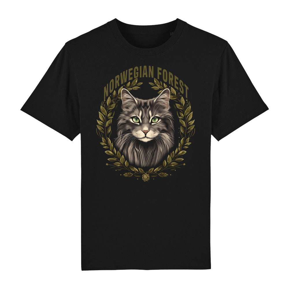 T-shirt Norwegian Forest Cat black