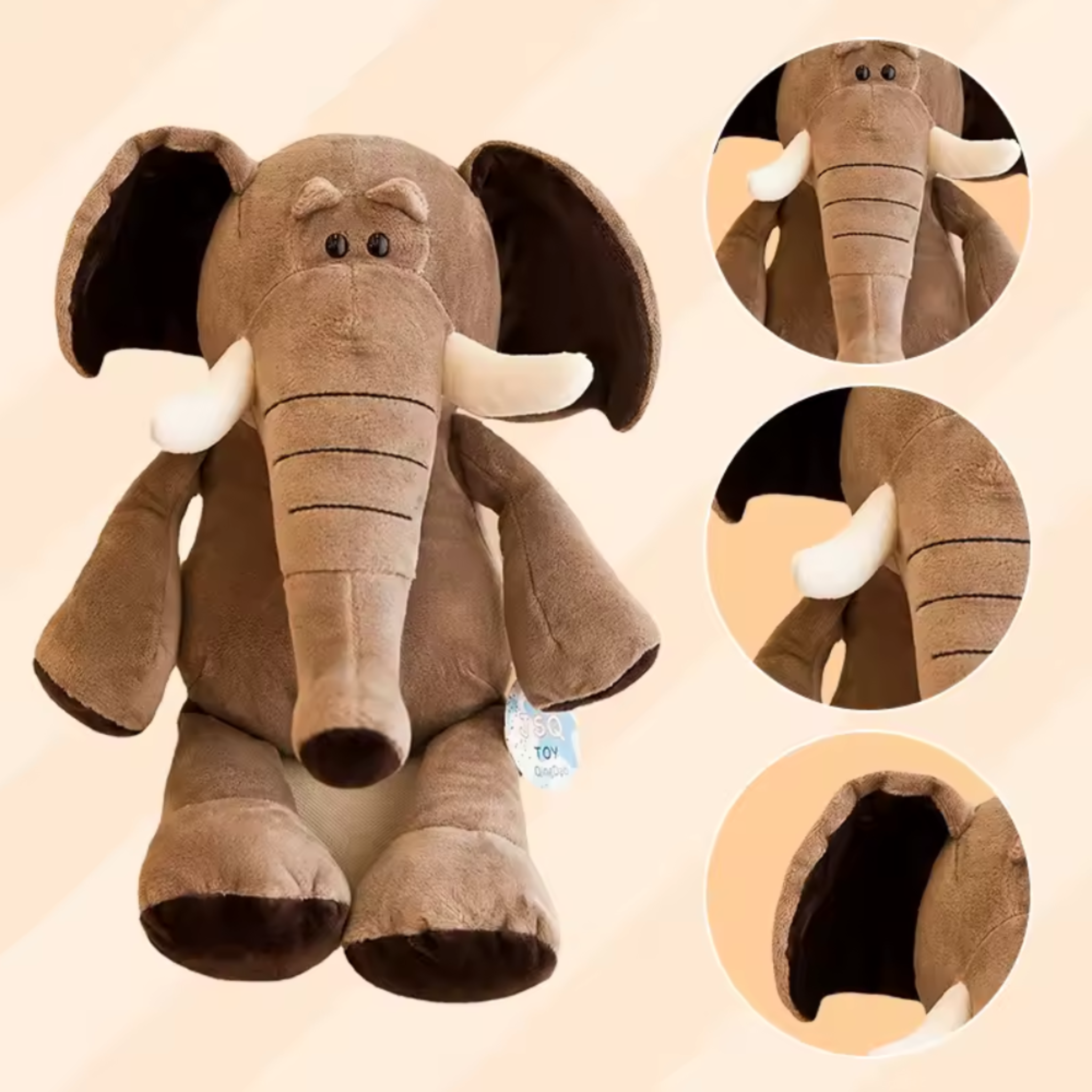 Elefant Kuscheltier - 25 cm Plüschtier weiches Stofftier