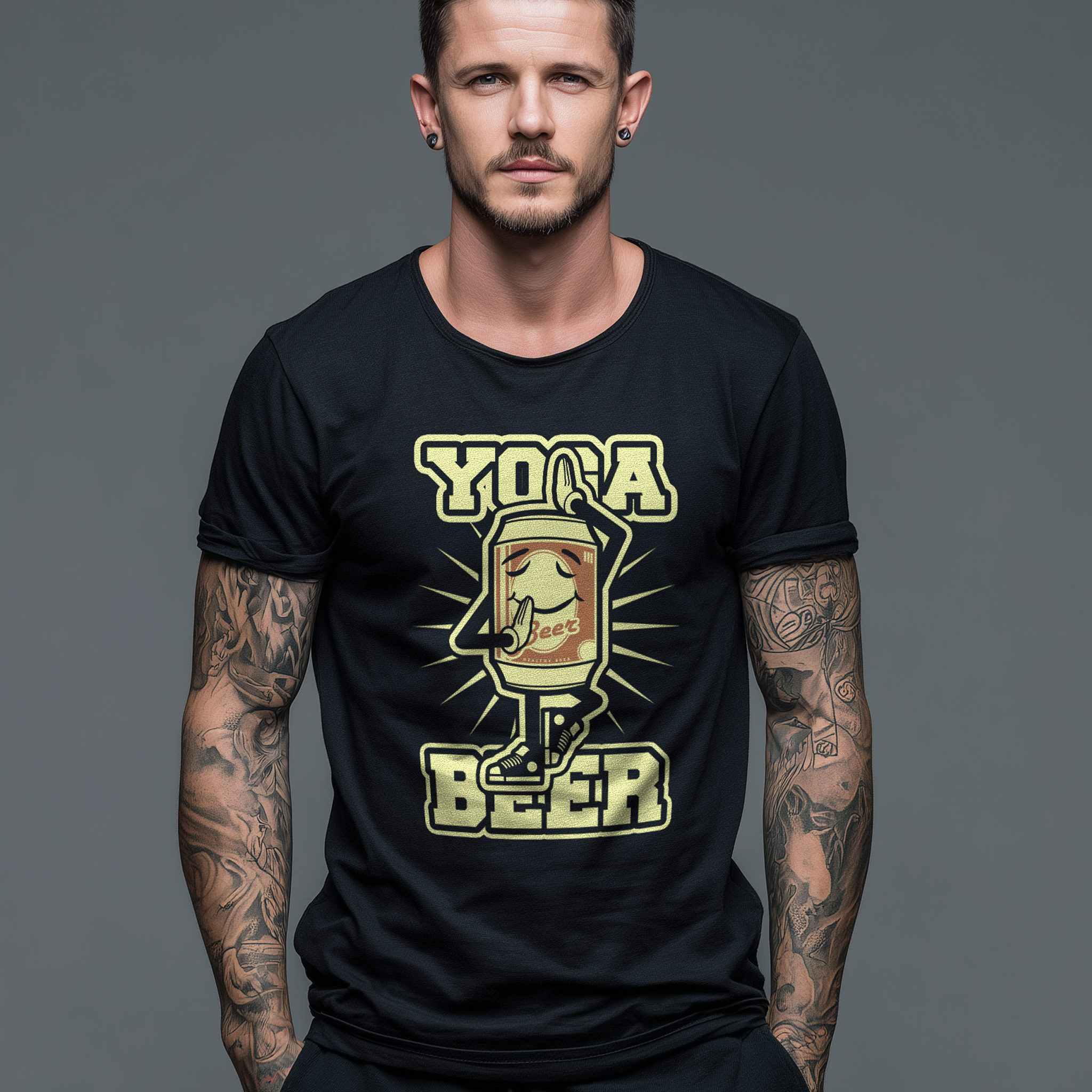 T-Shirt Yoga Beer