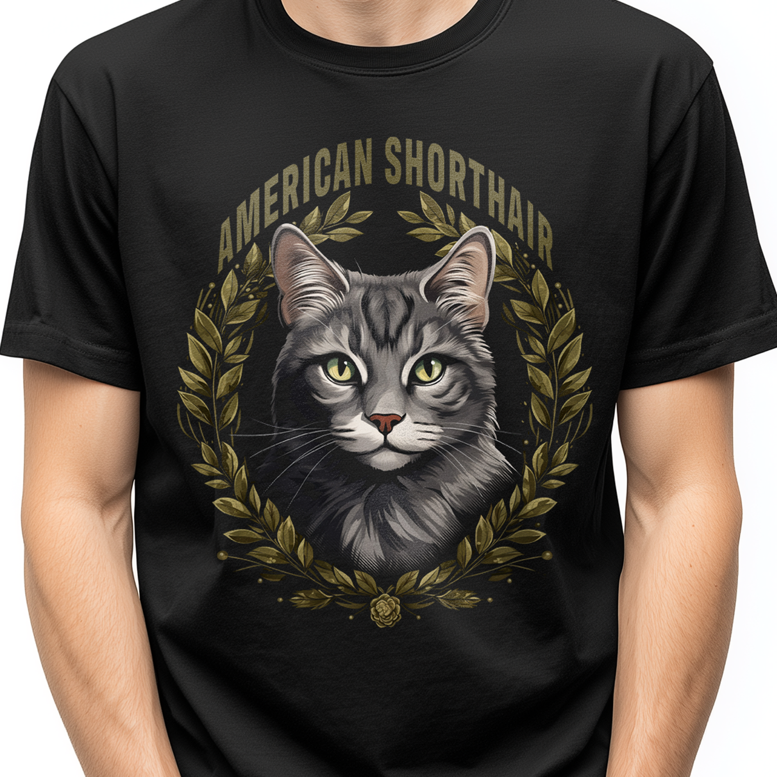 T-Shirt American Shorthair black