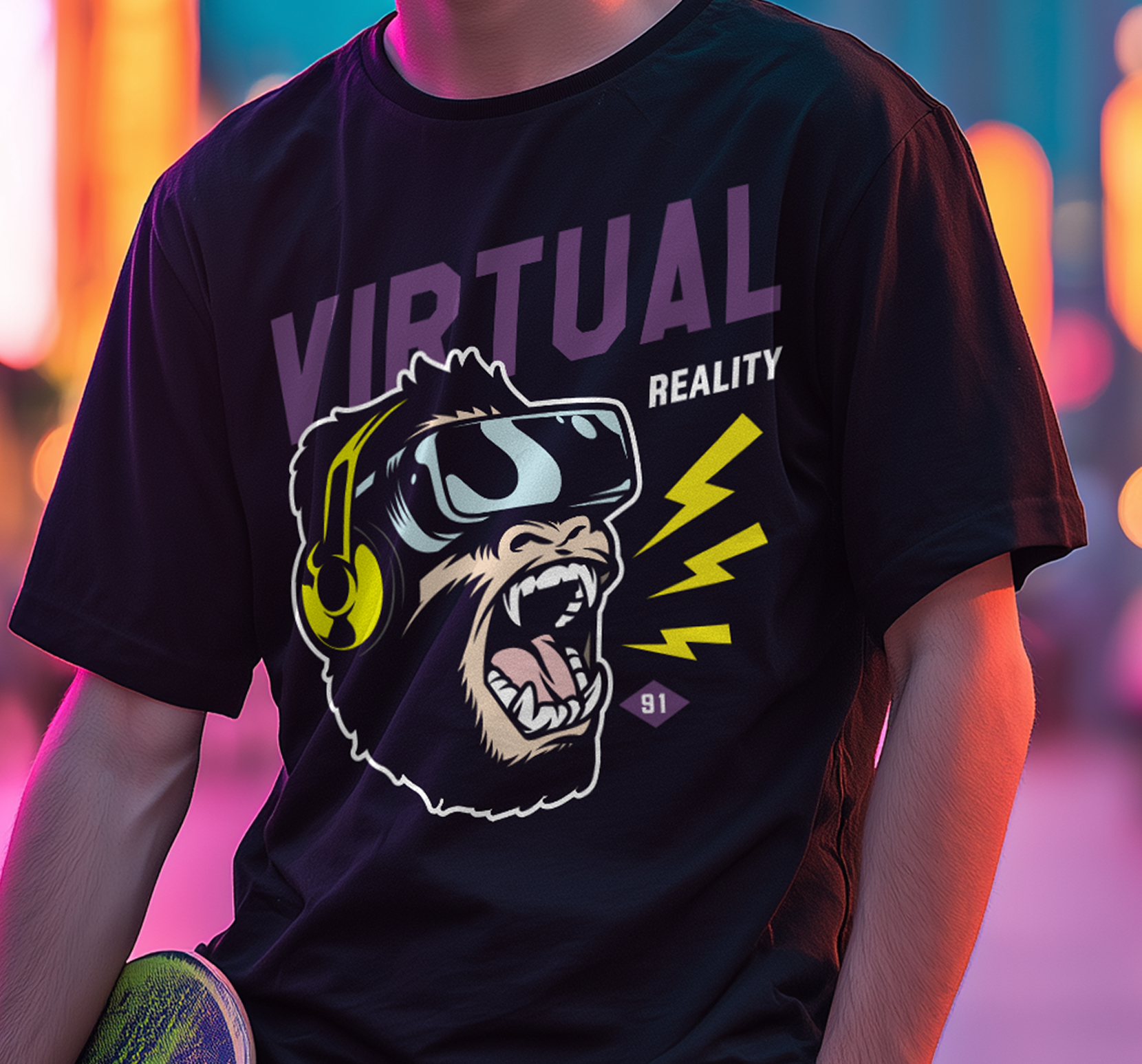 T-Shirt Virtual Reality Gorilla