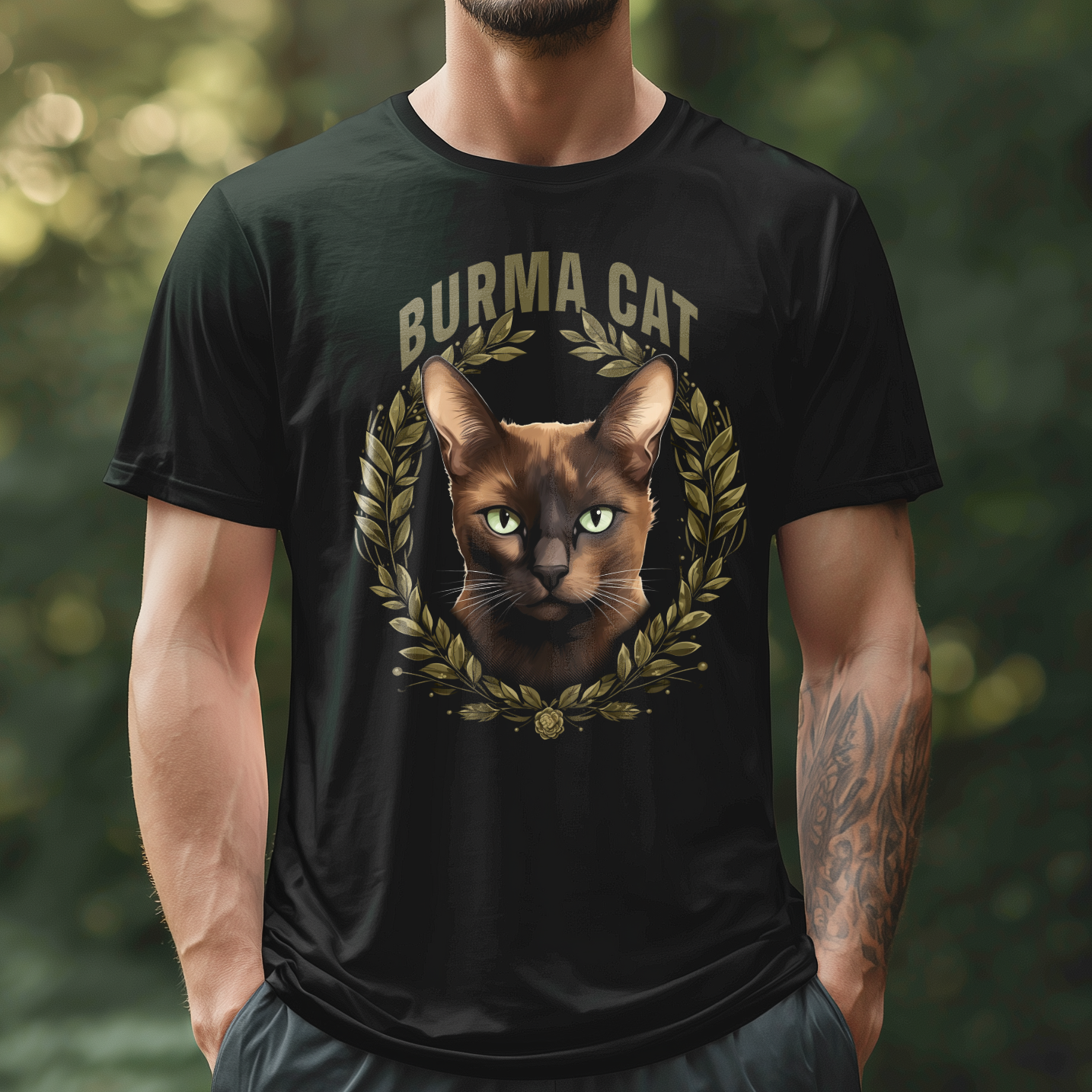 T-Shirt Burma Cat black
