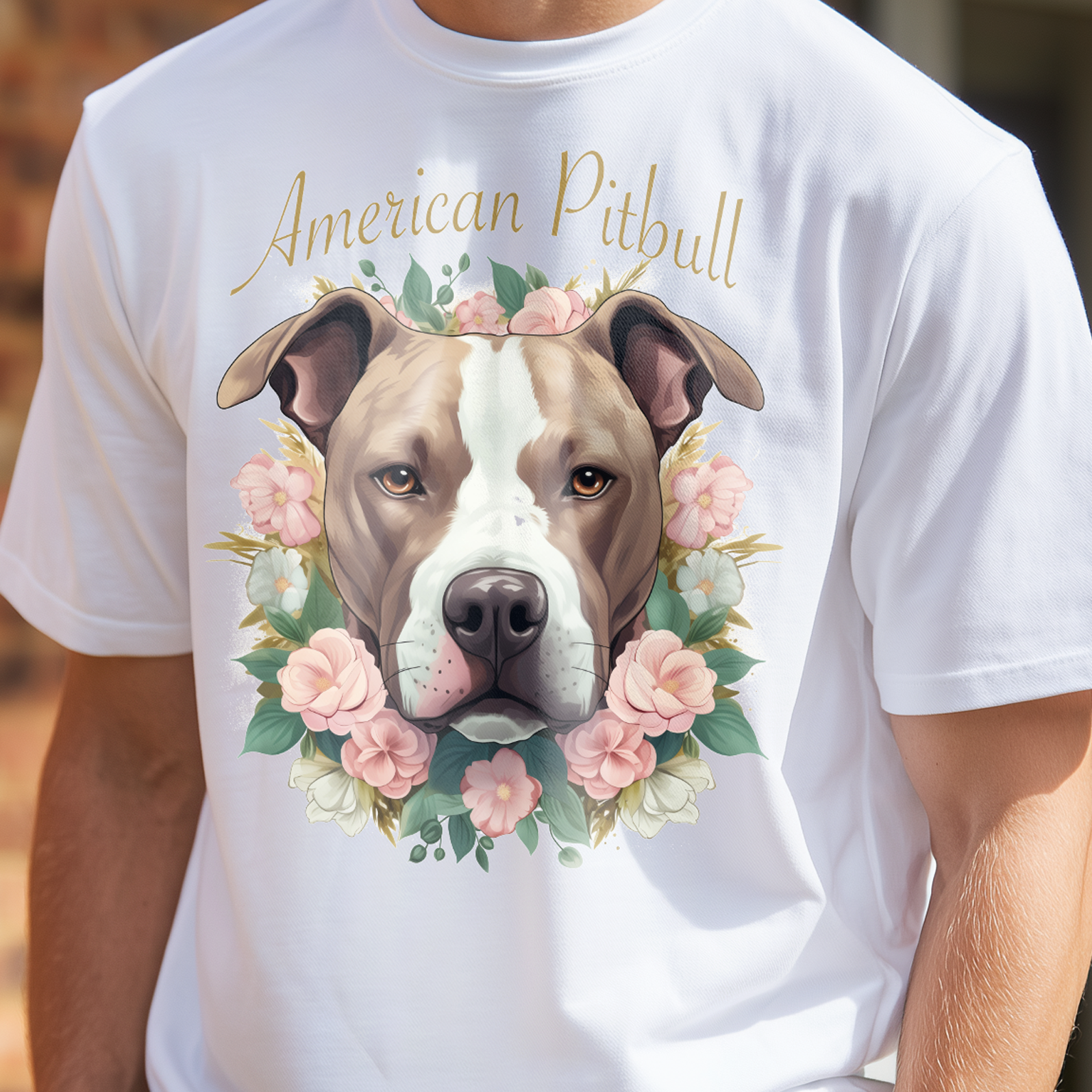 T-Shirt American Pitbull white