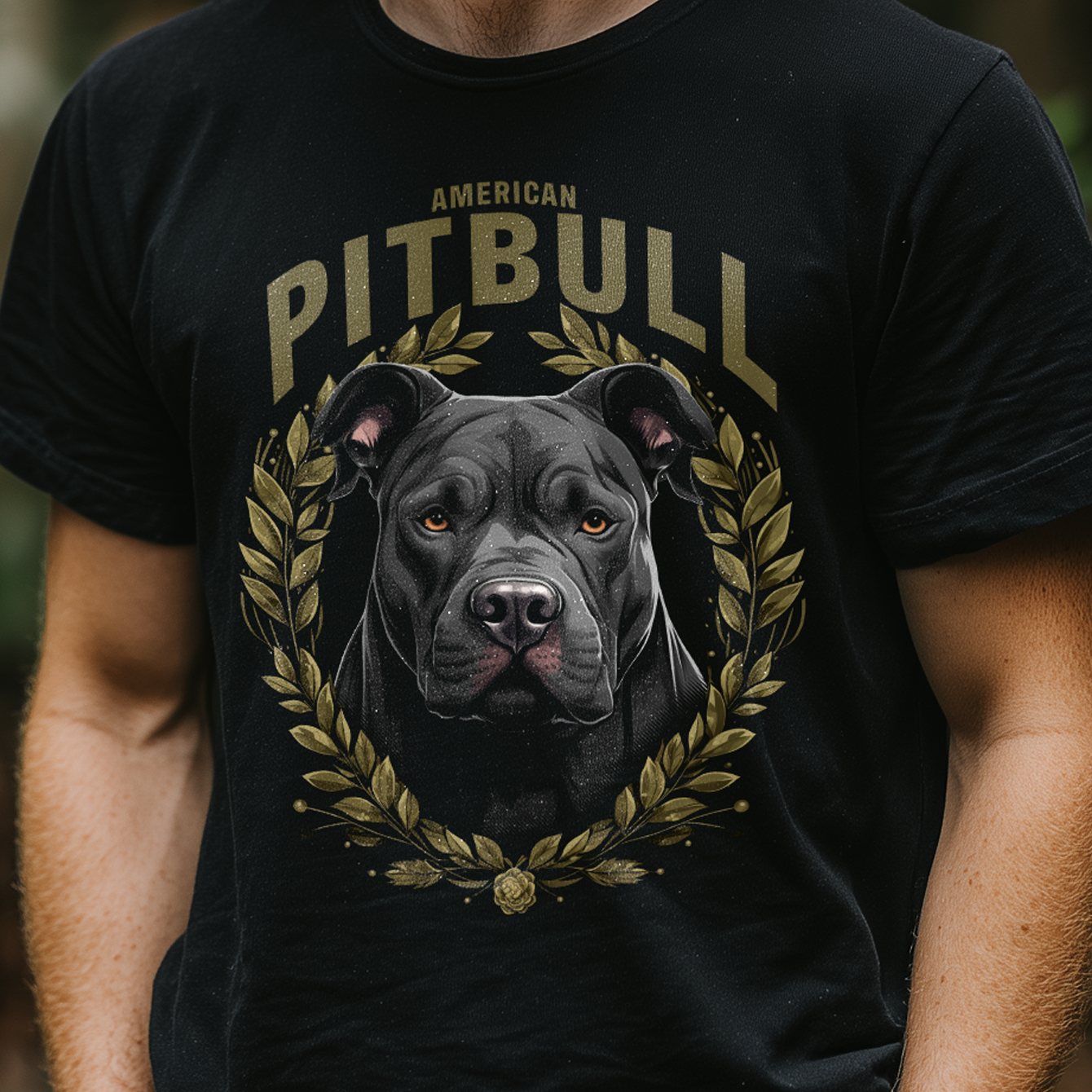 T-Shirt American Pitbull black