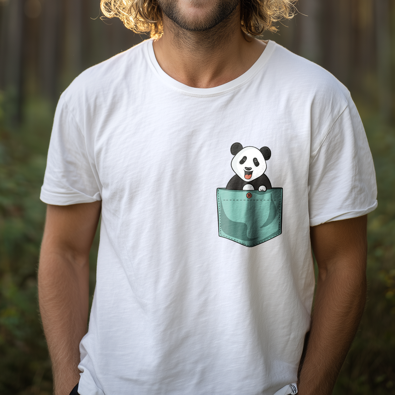 T-Shirt Panda Pocket