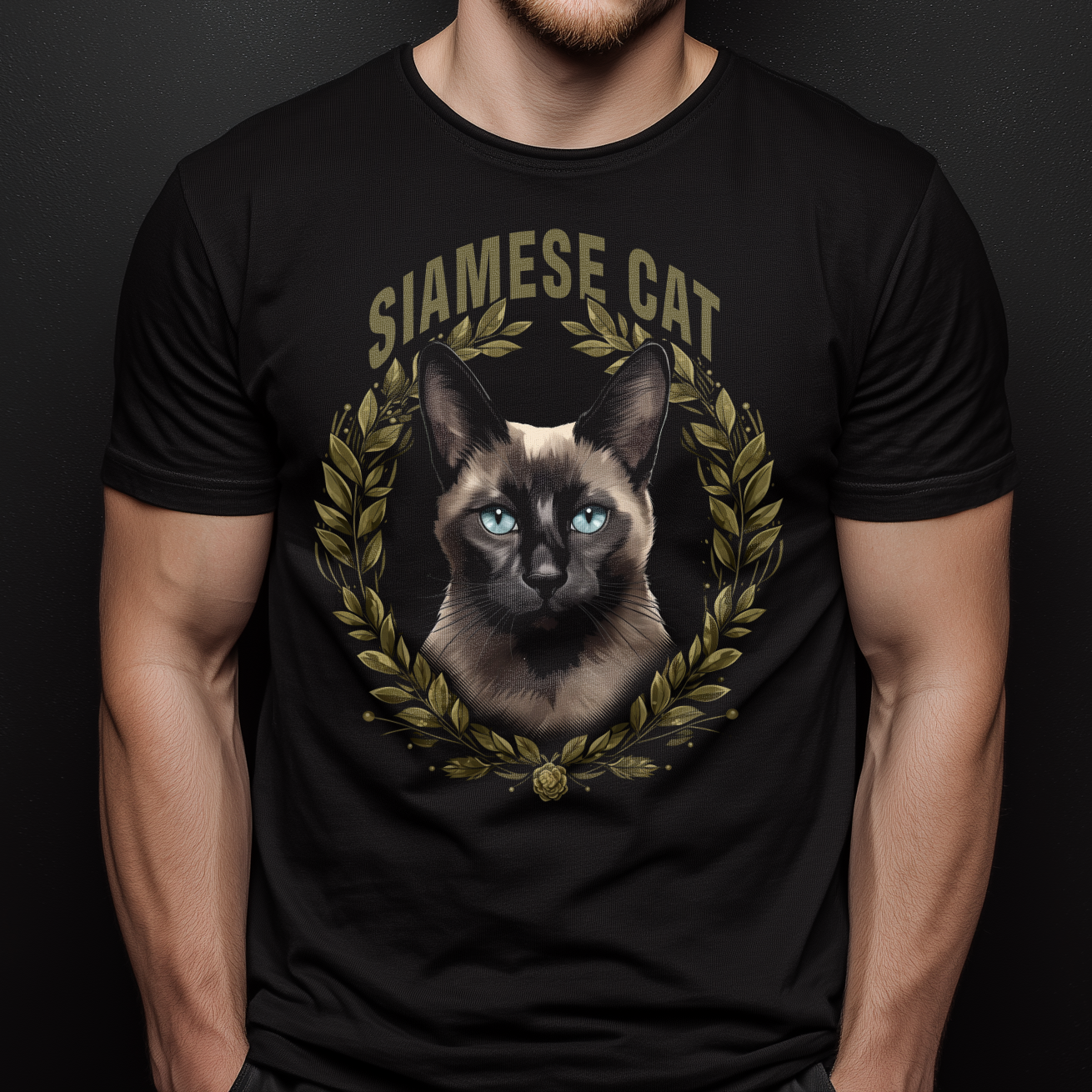 T-Shirt Siamese Cat black