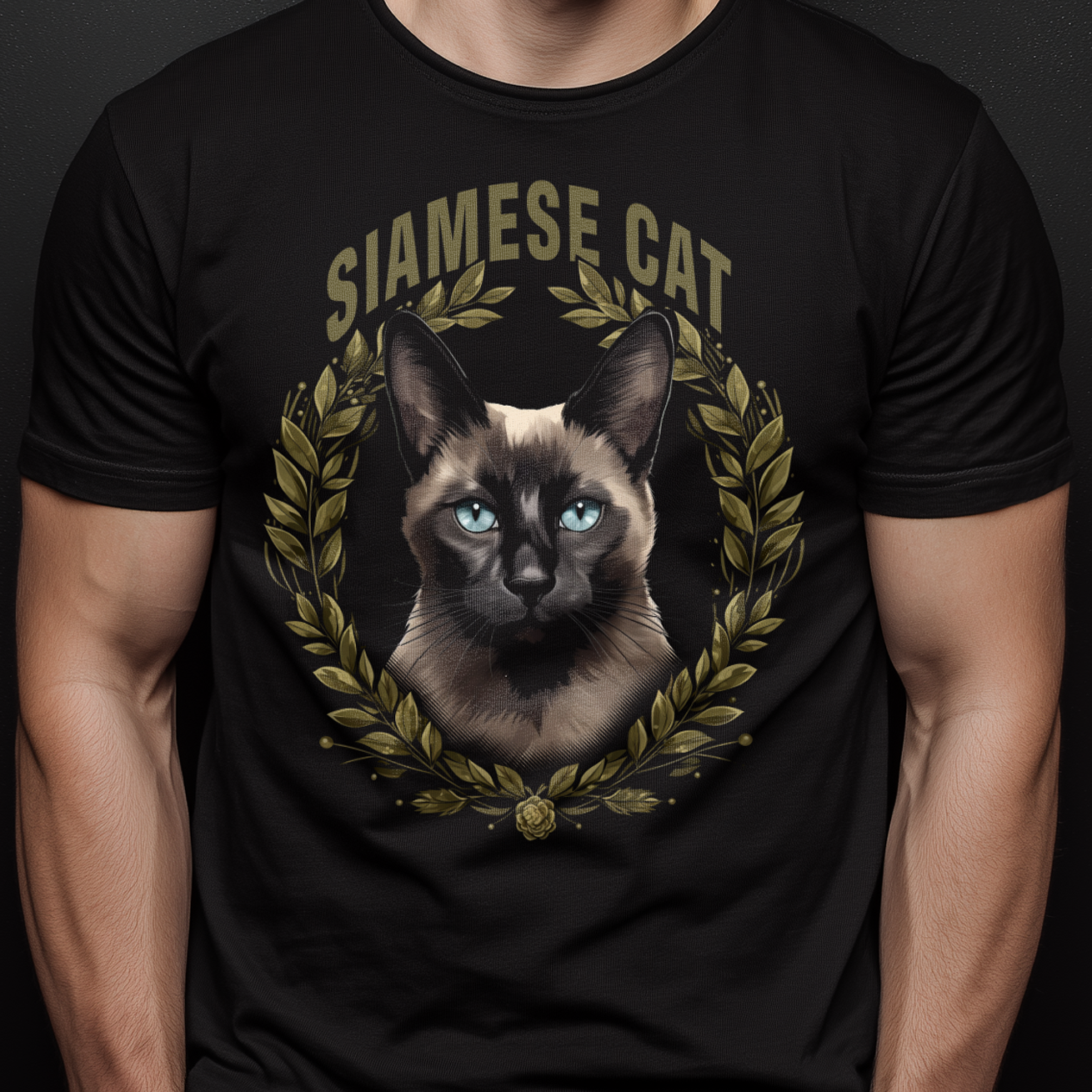 T-Shirt Siamese Cat black