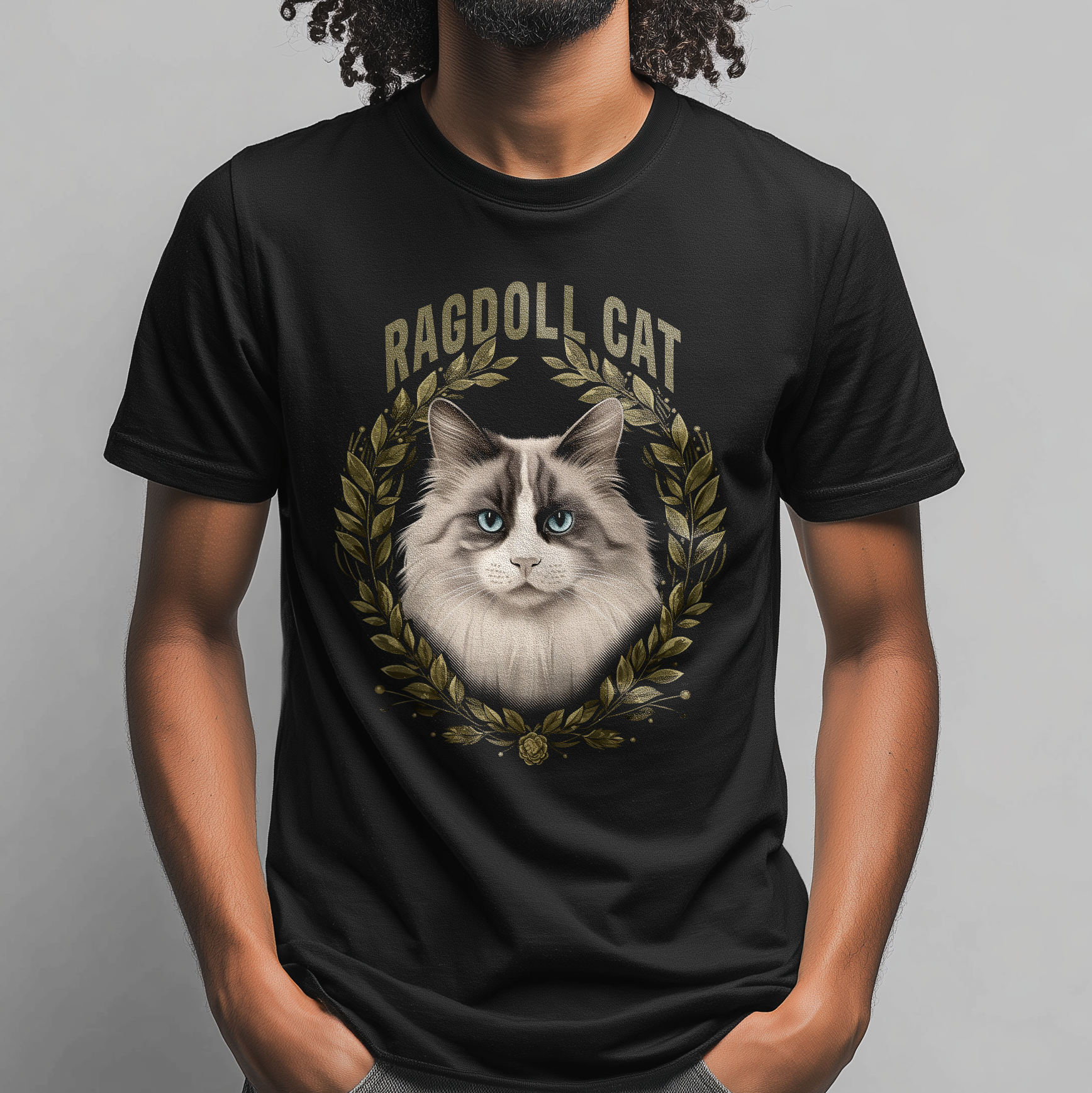 T-Shirt Ragdoll Cat black
