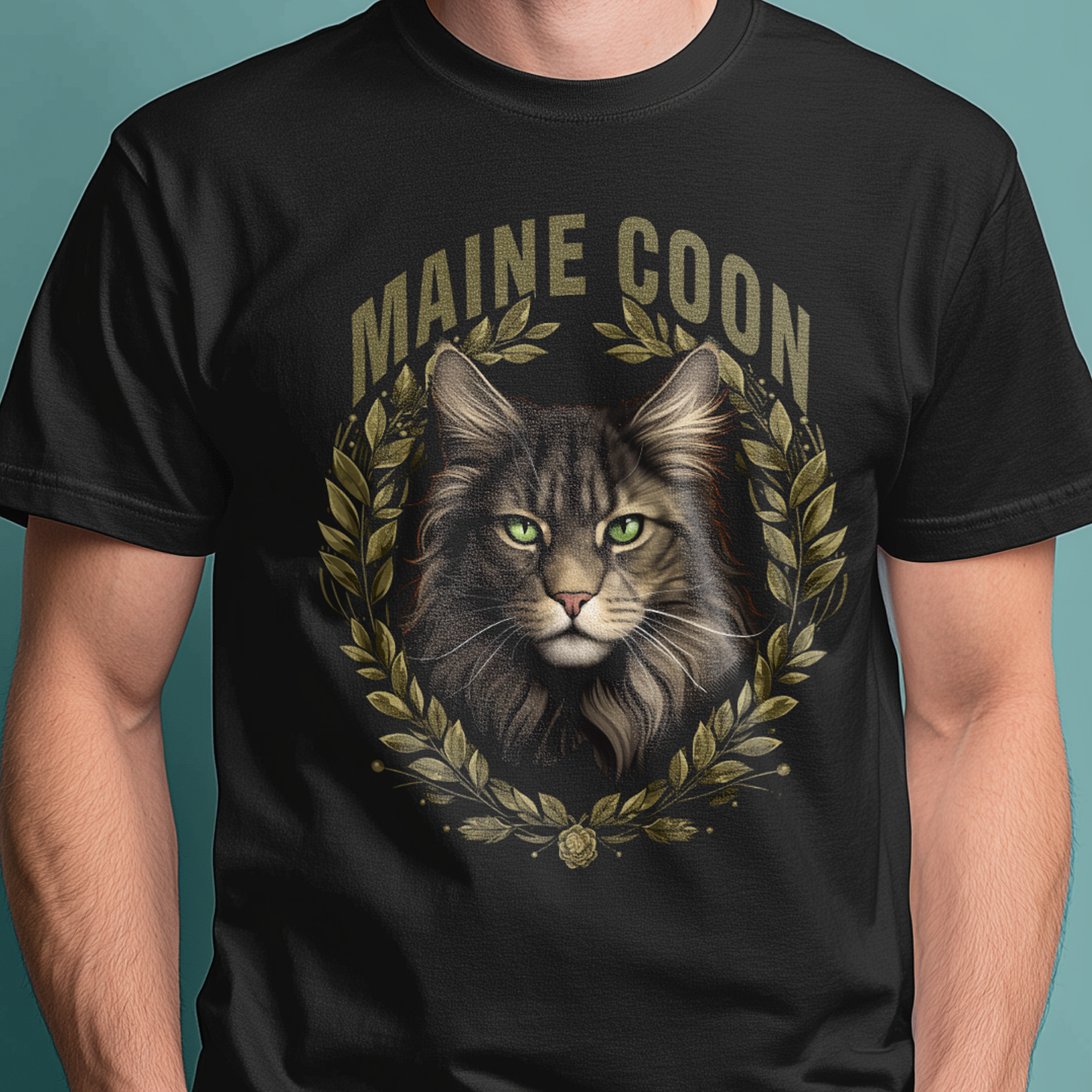 T-Shirt Maine Coon Cat black