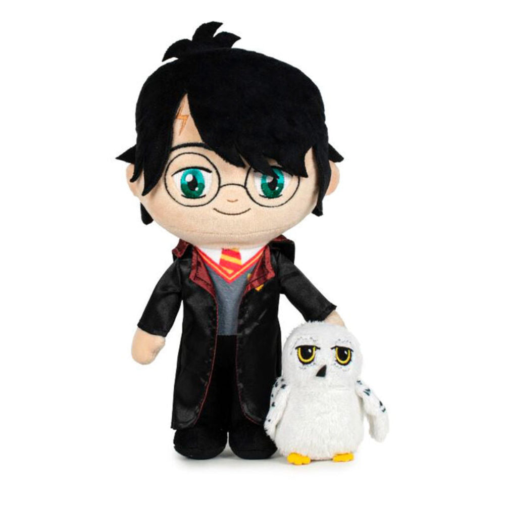 Harry Potter mit Hedwig Kuscheltier - 29 cm Plüschtier weiches Stofftier