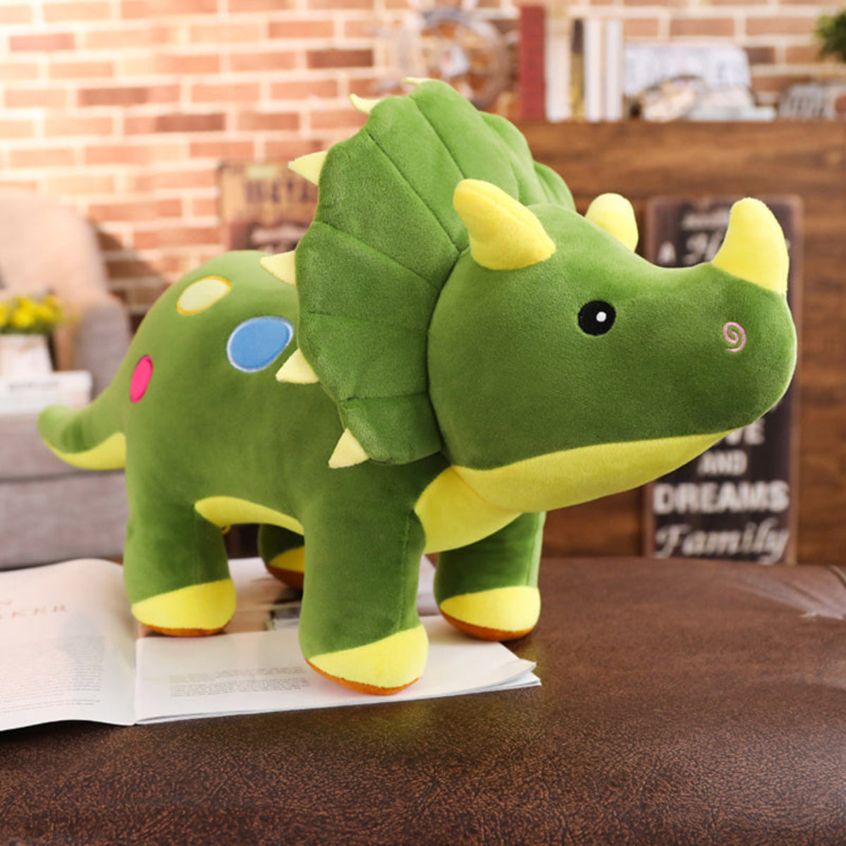 Dinosaurier Triceratops Kuscheltier - 40 cm Plüschtier süßes Stofftier
