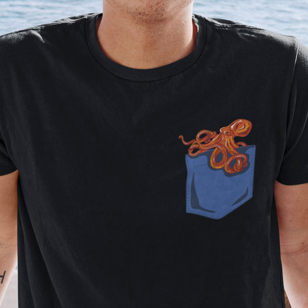 T-Shirt Octopus Pocket