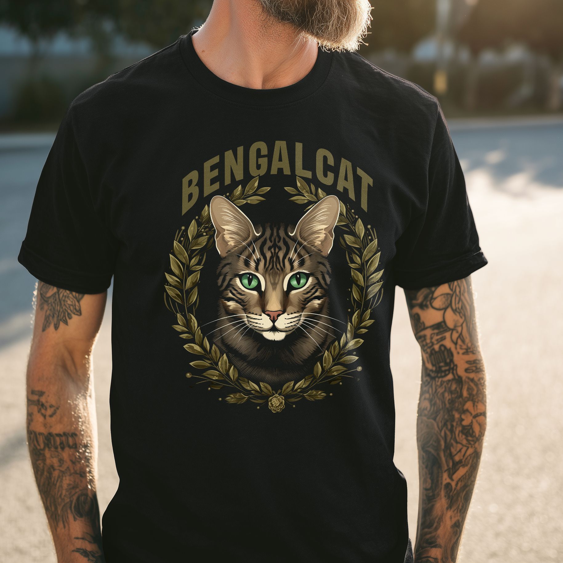 T-Shirt Bengal Cat black