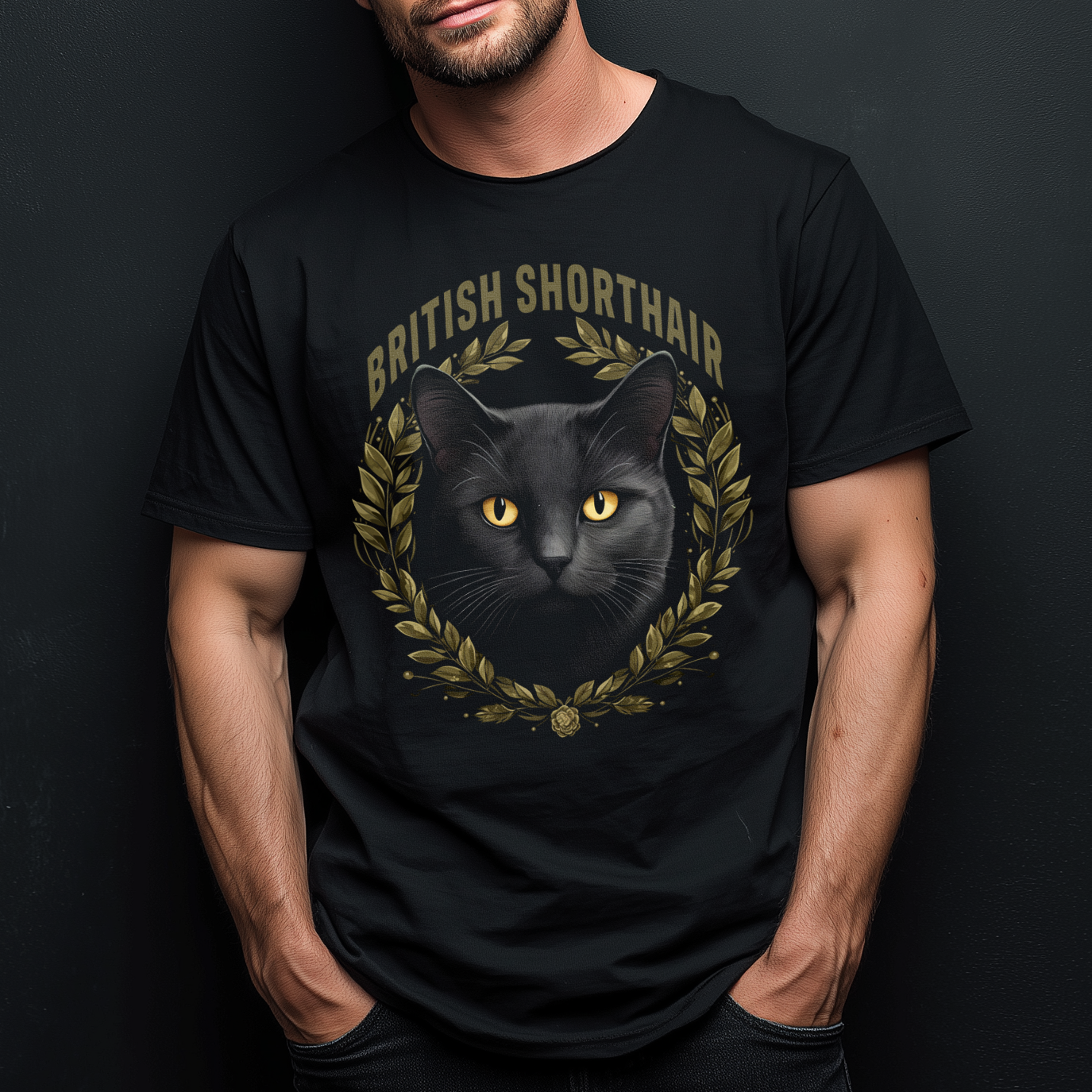 T-Shirt British Shorthair Cat black
