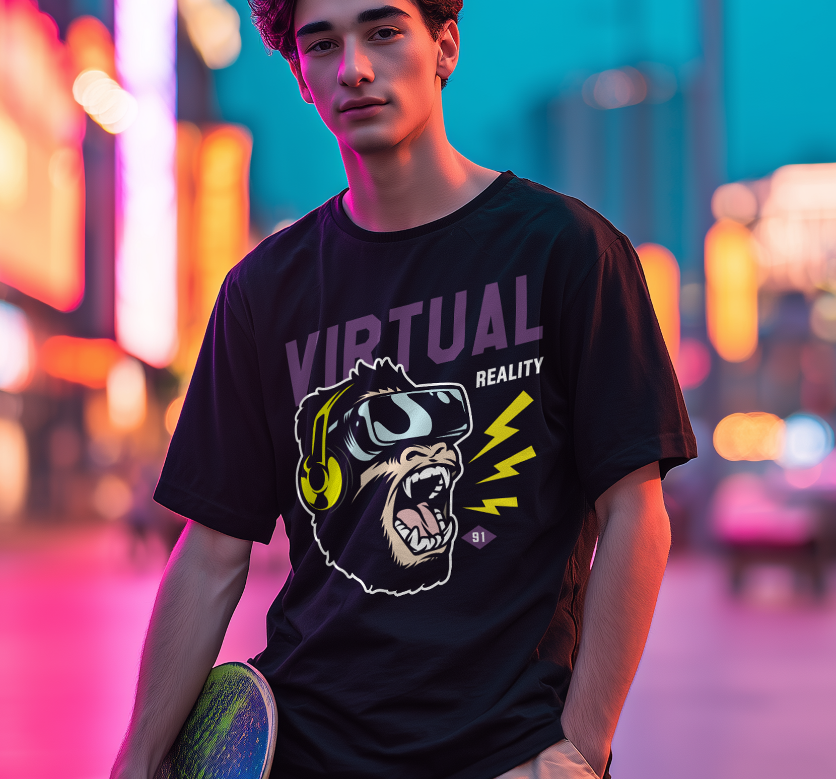 T-Shirt Virtual Reality Gorilla