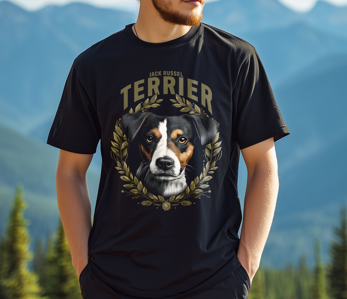T-Shirt Jack Russel Terrier Dark black