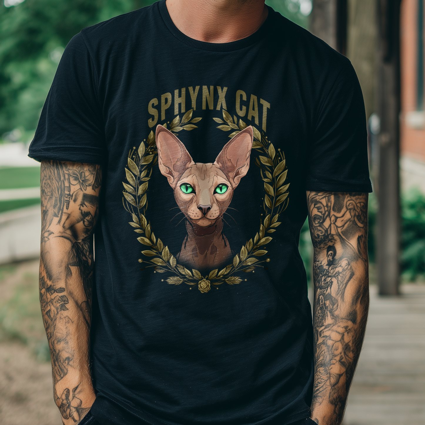T-Shirt Sphynx Cat black