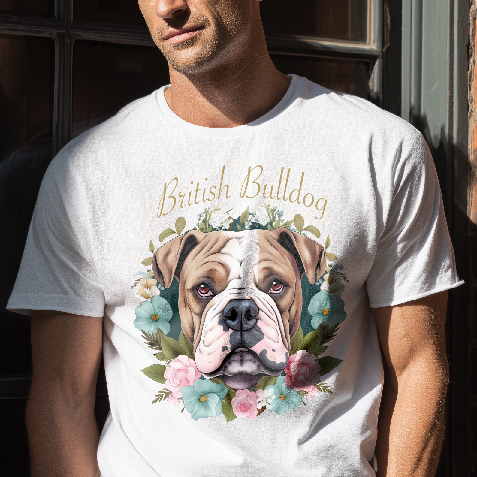 T-Shirt British Bulldog white