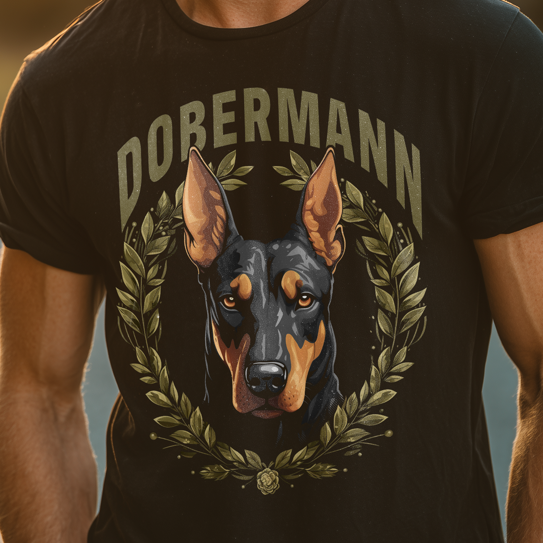 T-Shirt Dobermann black