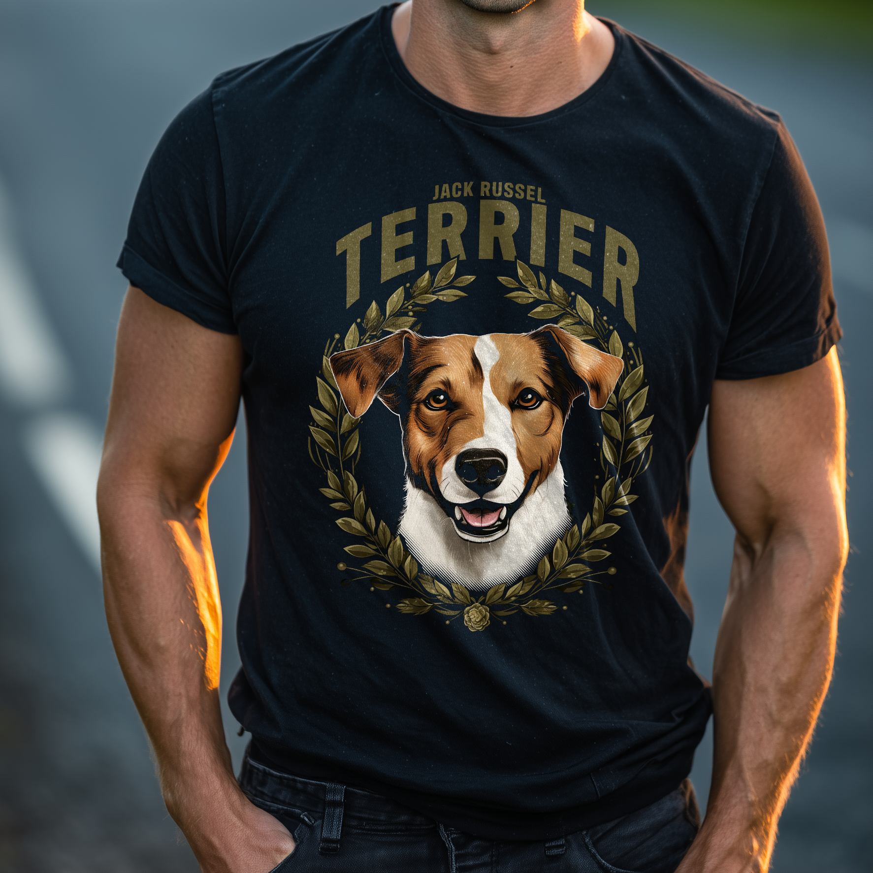T-Shirt Jack Russel Terrier Brown black