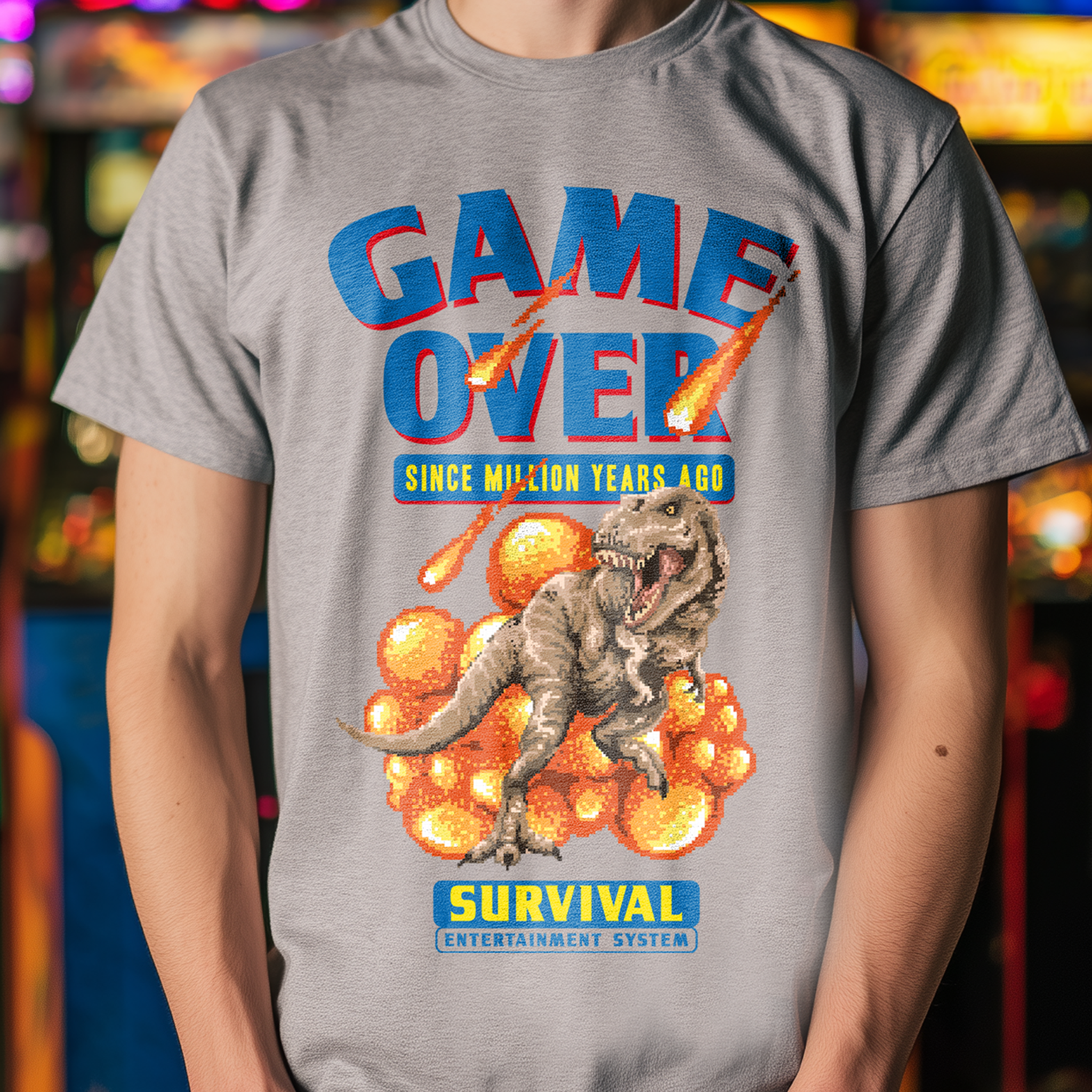 T-Shirt Game Over T-Rex